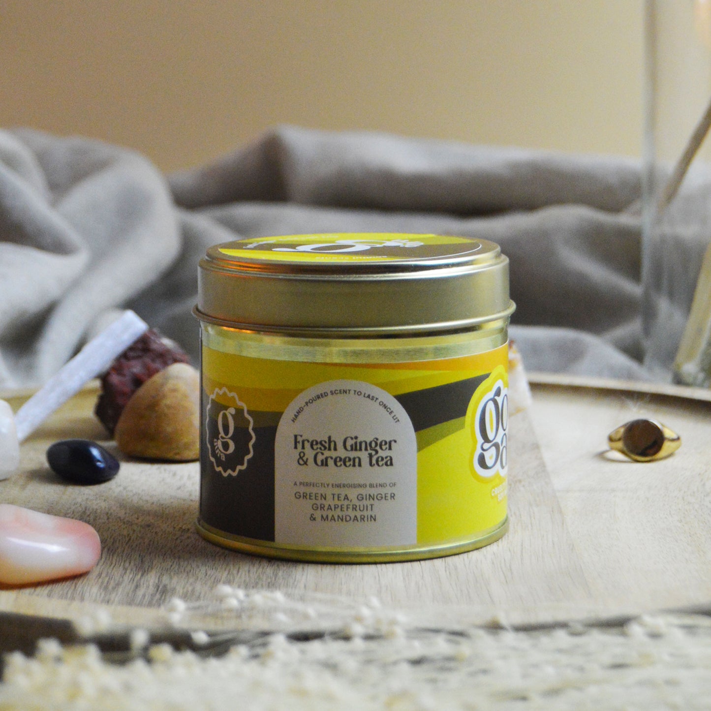 Fresh Ginger and Green Tea Medium Size Candle
