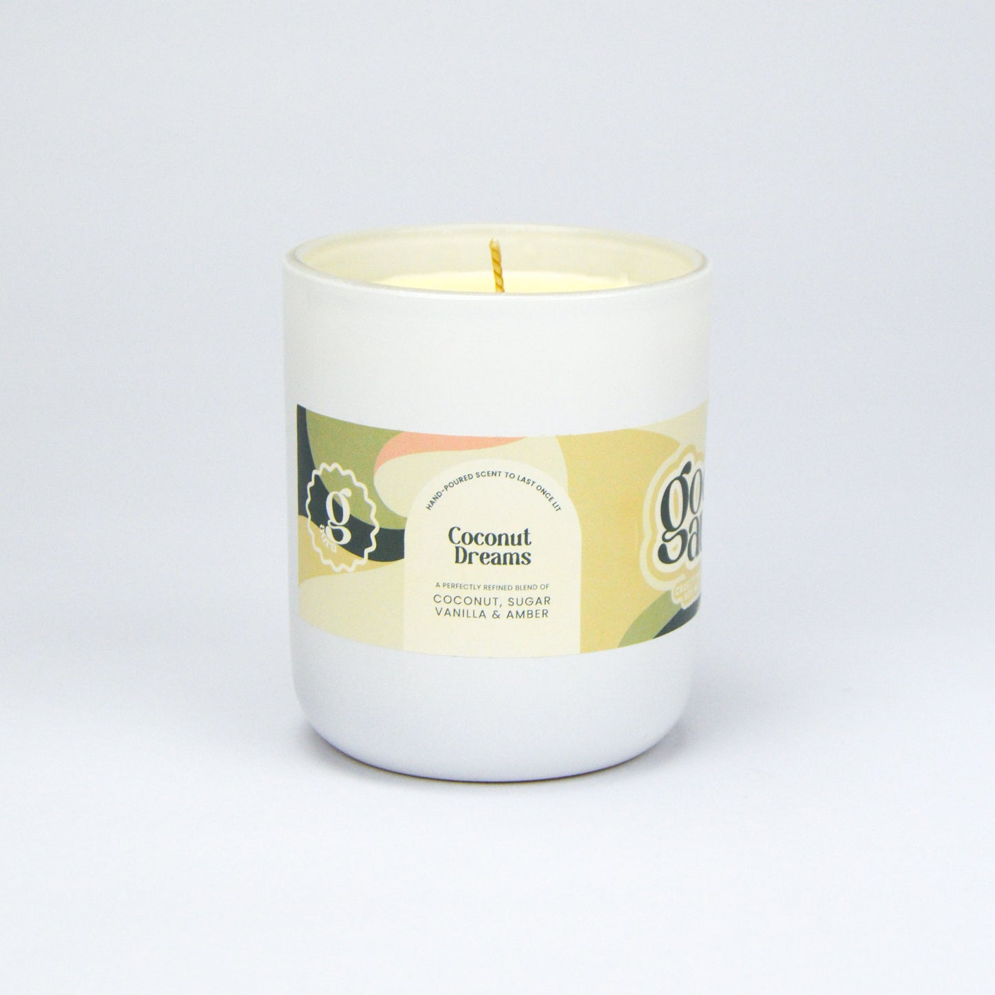 Coconut Dreams Large Vegan Glass Refillable Candle