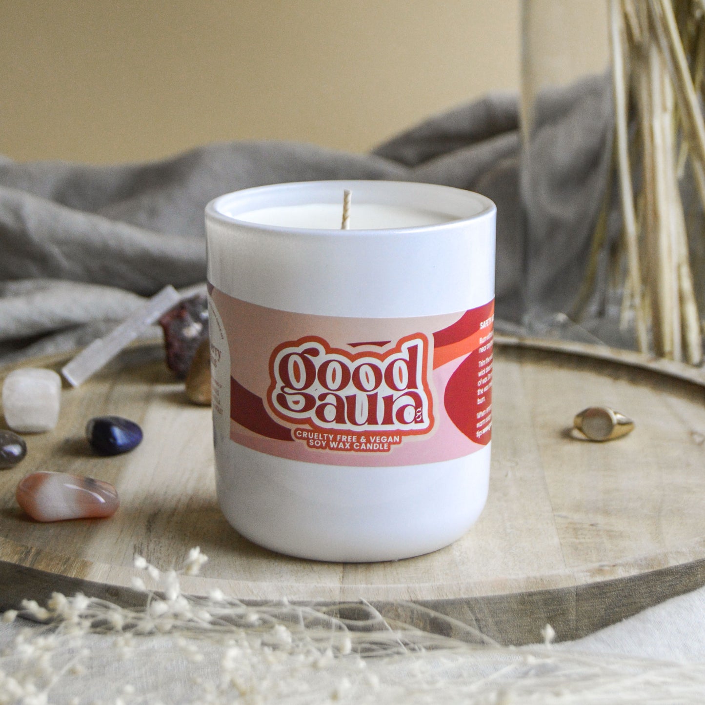 Strawberry Dreams Large Vegan Glass Refillable Candle