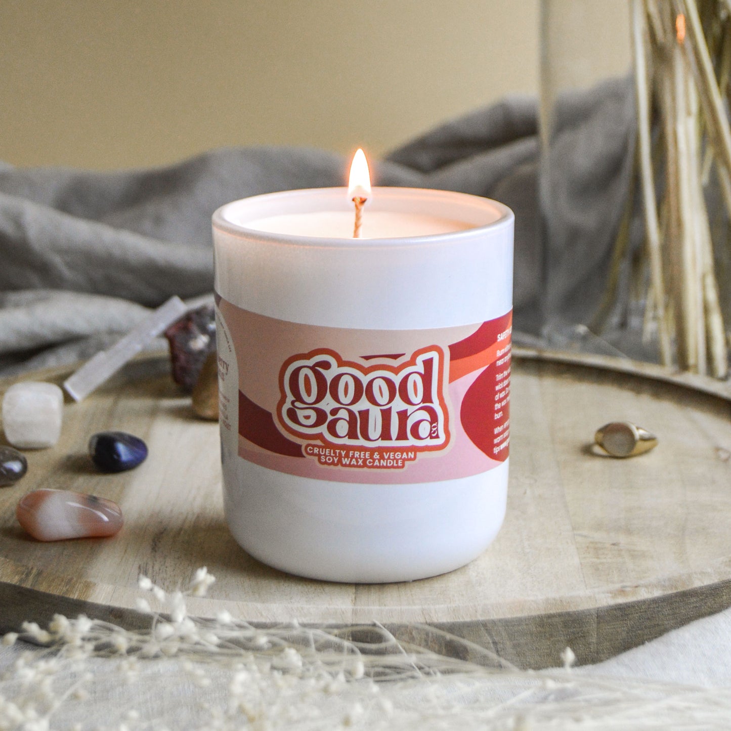 Strawberry Dreams Large Vegan Glass Refillable Candle