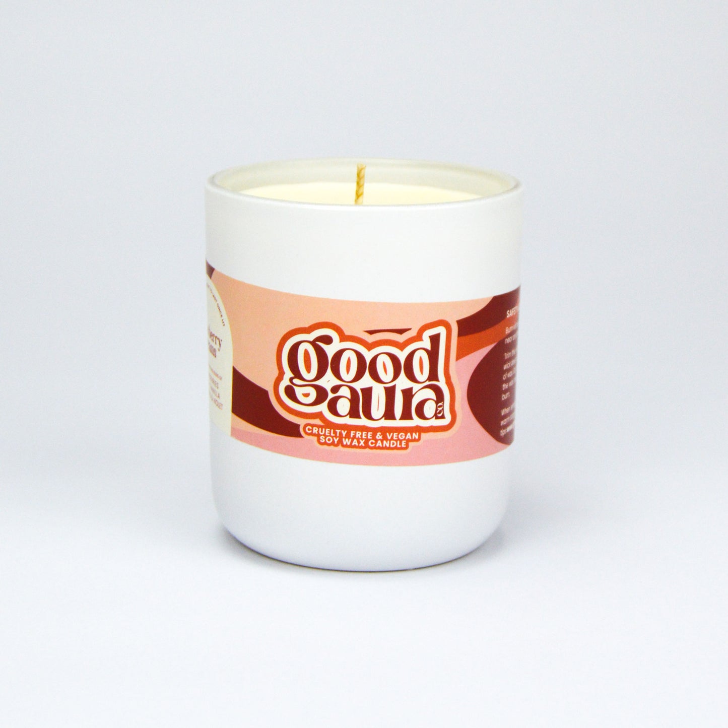 Strawberry Dreams Large Vegan Glass Refillable Candle