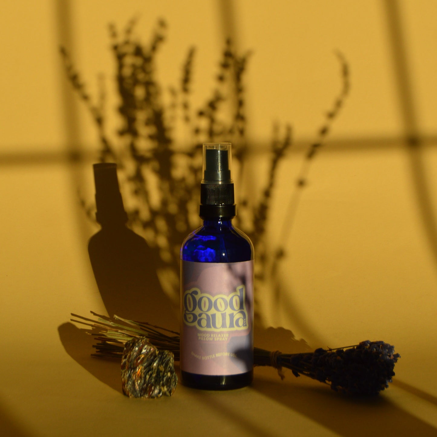 Black Amber and Lavender Self Care Relaxing Set with Pillow Spray