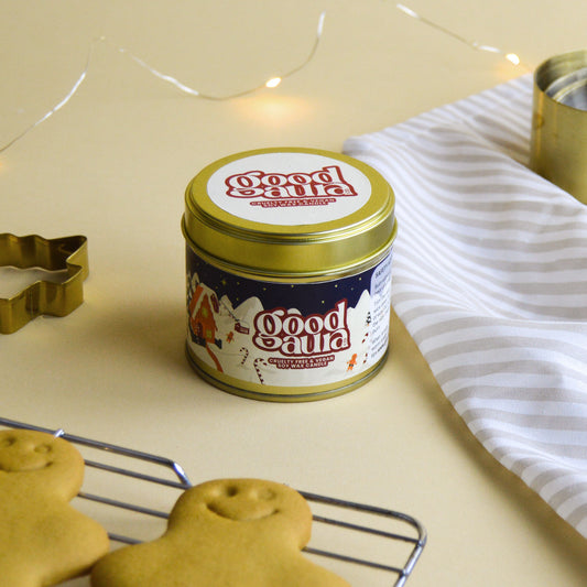 Gingerbread Cookies Limited Edition Scent | Standard Brass Gold Candle | Stocking Filler