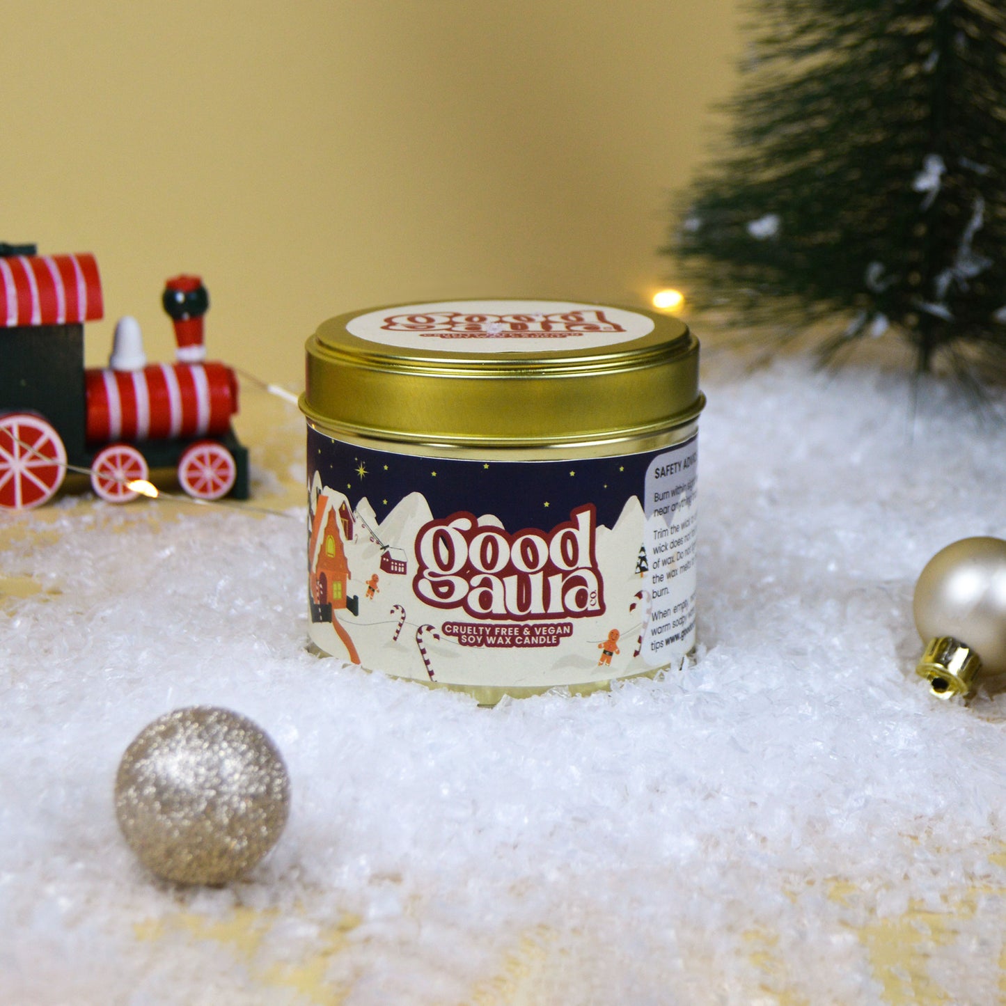 Gingerbread Cookies Limited Edition Scent | Standard Brass Gold Candle | Stocking Filler