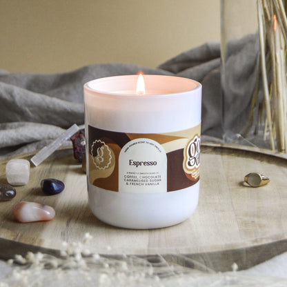 Espresso Large Vegan Glass Refillable Candle