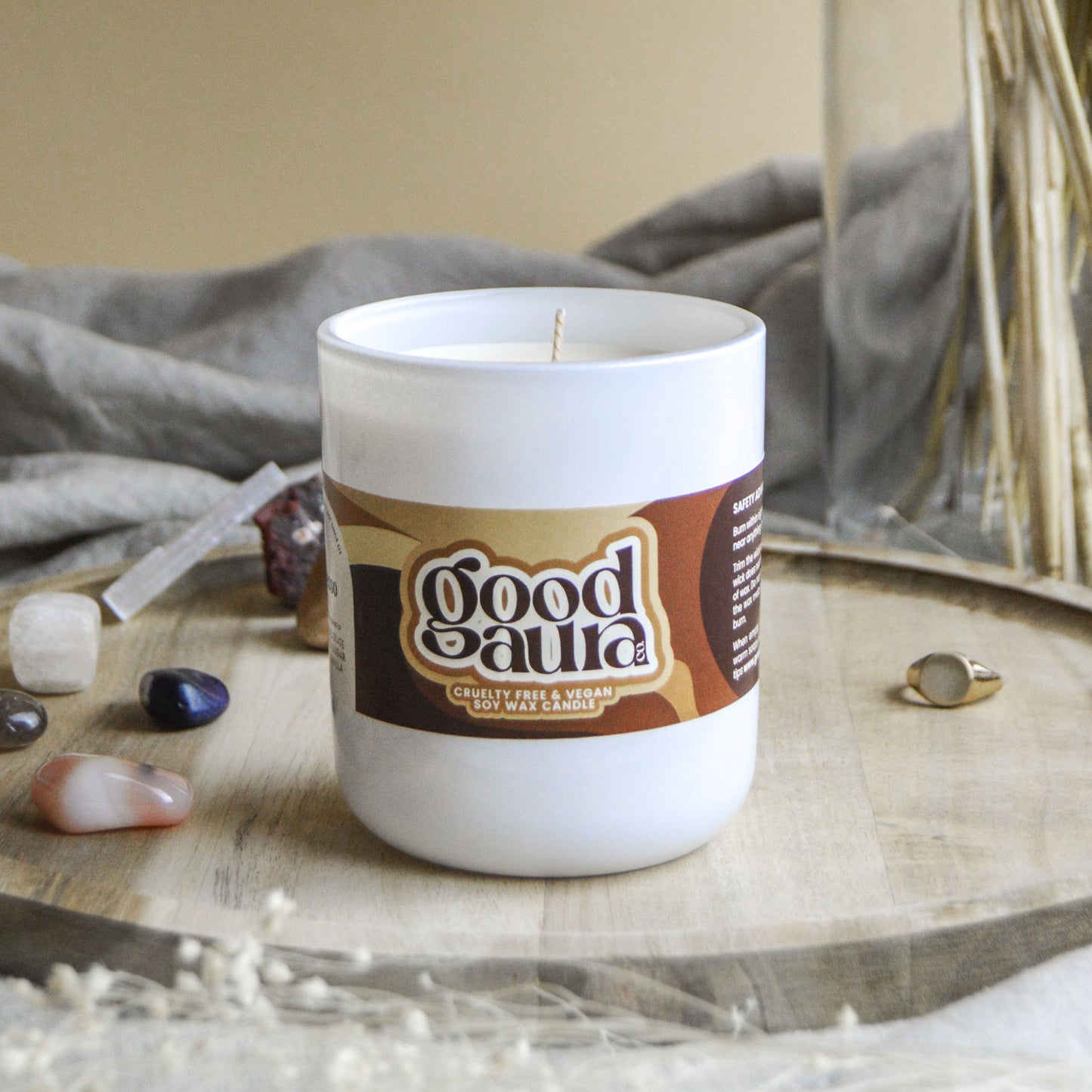 Espresso Large Vegan Glass Refillable Candle