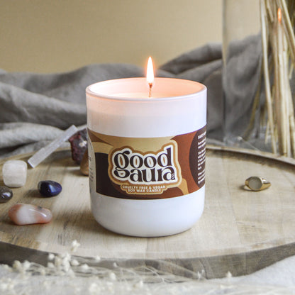 Espresso Large Vegan Glass Refillable Candle