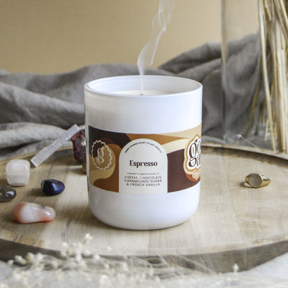 Espresso Large Vegan Glass Refillable Candle