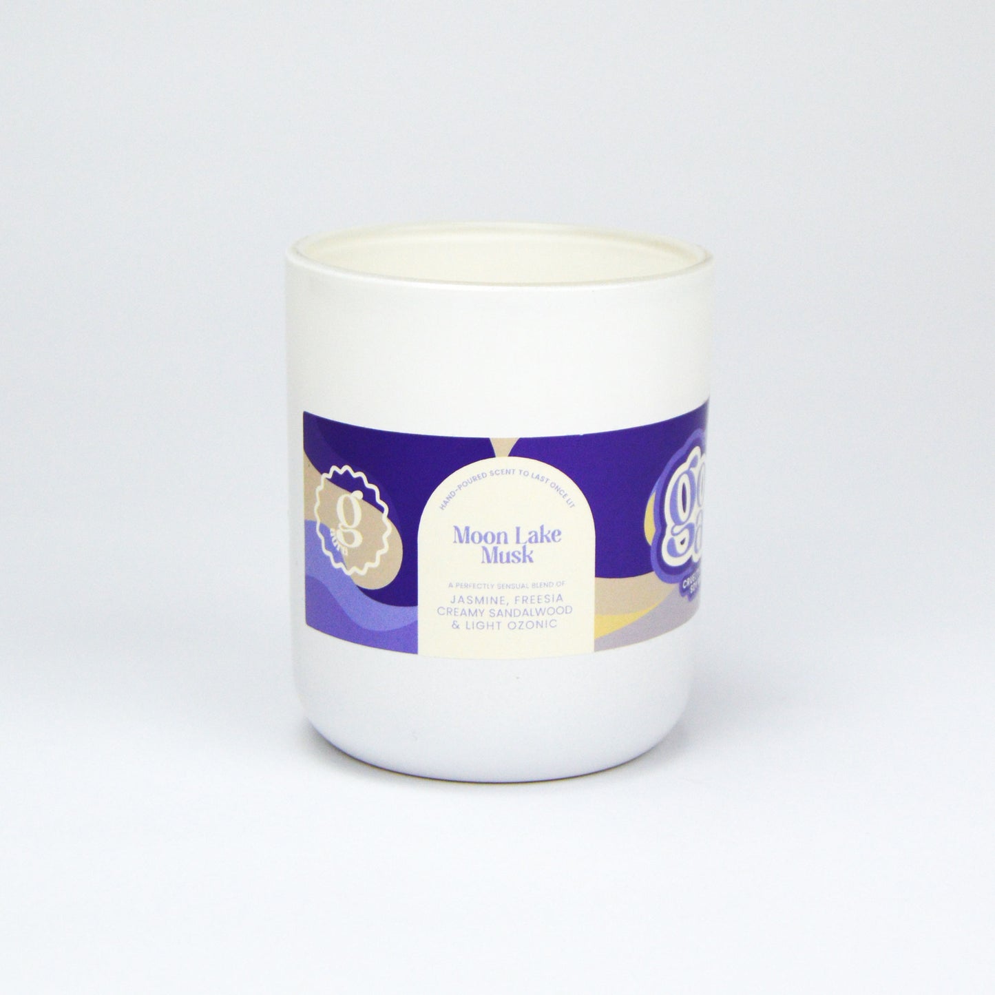 Moon Lake Musk Large Vegan Glass Refillable Candle