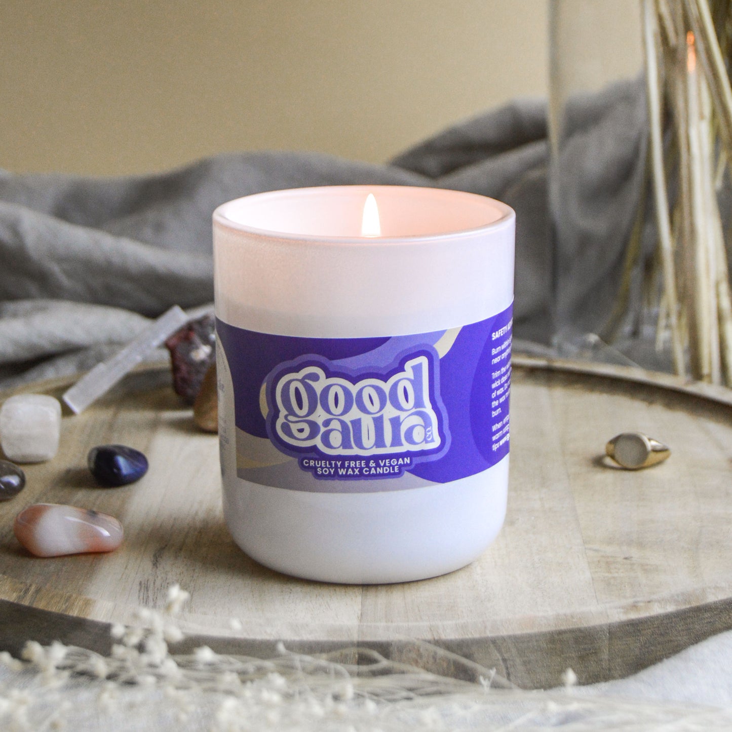 Moon Lake Musk Large Vegan Glass Refillable Candle
